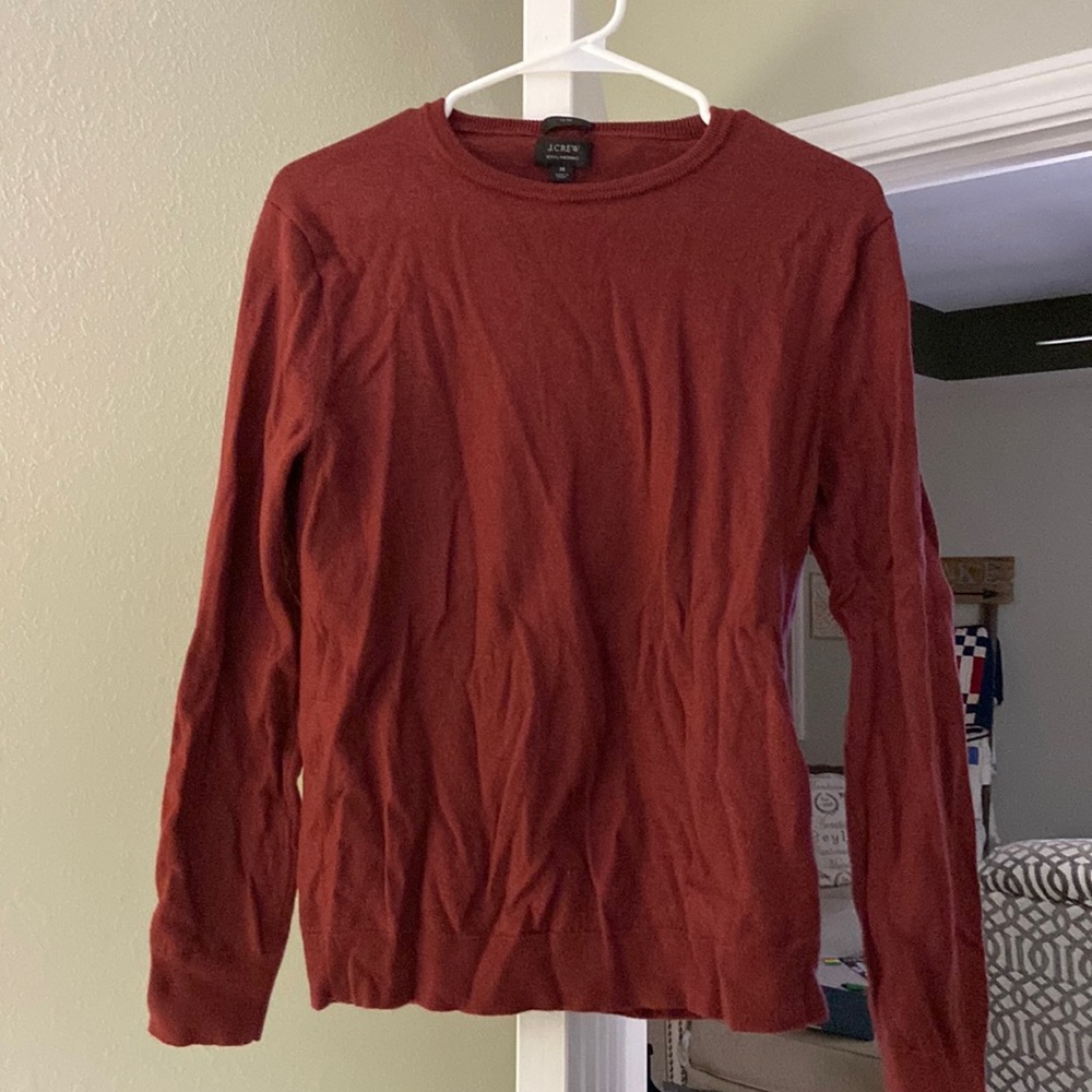 J. Crew rust colored crewneck sweater
